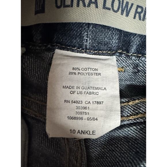 Gap Jeans Womens Size 10 Y2K Ultra Low Rise Wide Leg Flare Sustainable Quality - Picture 6 of 8